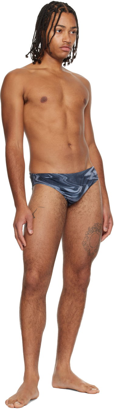 Бански Jean Paul Gaultier 'The Blurry Roses' satin-effect swim briefs Синьо | 25/04-M-SW080-J023P-010200, 3