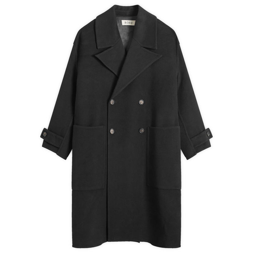 Тренчкот Róhe Double Faced Wool Trench Coat Черно | 312-10-102-001