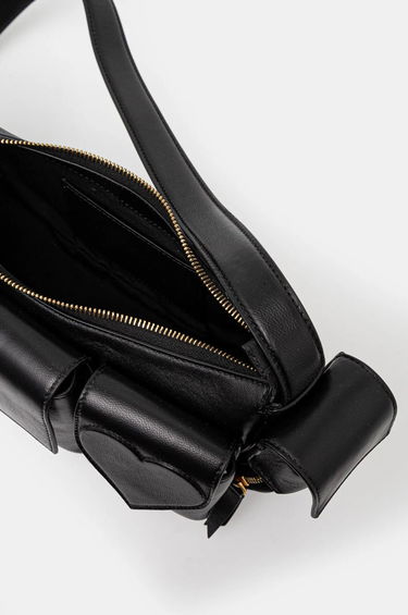 Чанта за кръста Fiorucci Multi-Pocket Leather Waist Bag Черно | U01FPABA123LE04BK01, 5