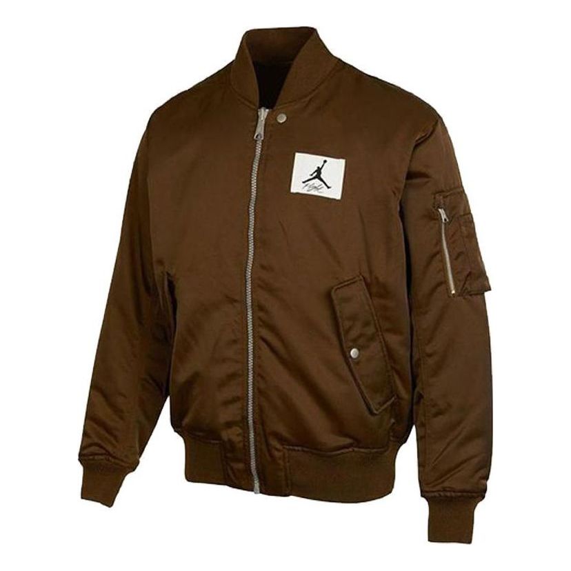 Яке бомбър Jordan Jordan Logo Patch Baseball Jacket Кафяво | DQ7345-385, 0