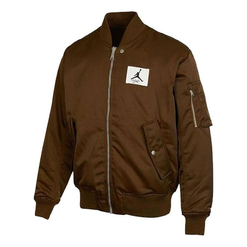 Яке бомбър Jordan Jordan Logo Patch Baseball Jacket Кафяво | DQ7345-385