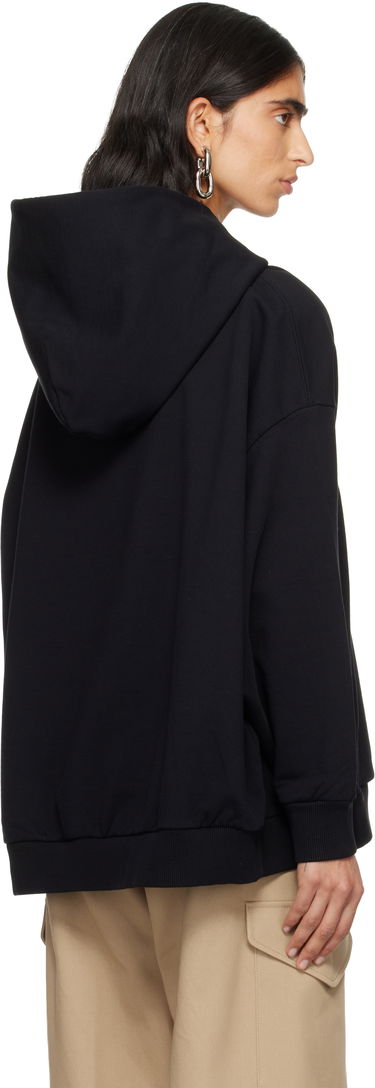 Суитчър Givenchy Paris Text Logo Print Hoodie with Kangaroo Pocket Черно | BWJ04TP75N001, 2