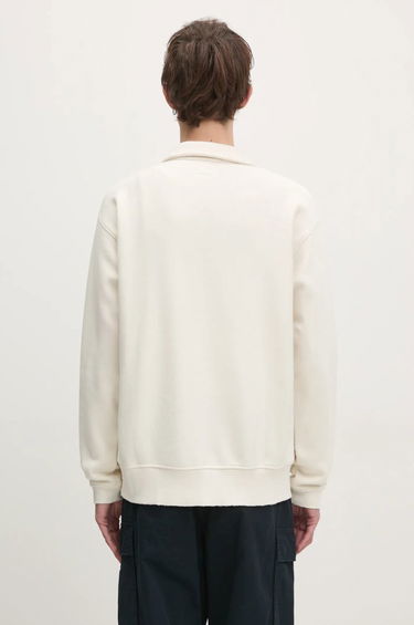 Суитчър thisisneverthat thisisneverthat Damaged Half Zip Polo Sweatshirt Бяло | TN243TSWOW02, 2