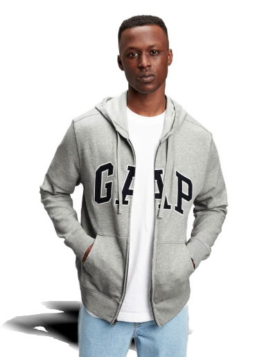 Суитчър GAP Arch FZ Hoodie Сиво | 490384-03