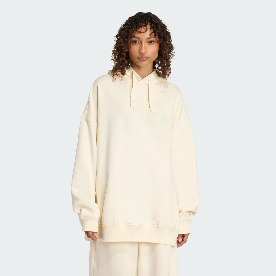 Суитчър adidas Performance Essentials Linear Oversize Hoodie Бежово | JX5495, 0