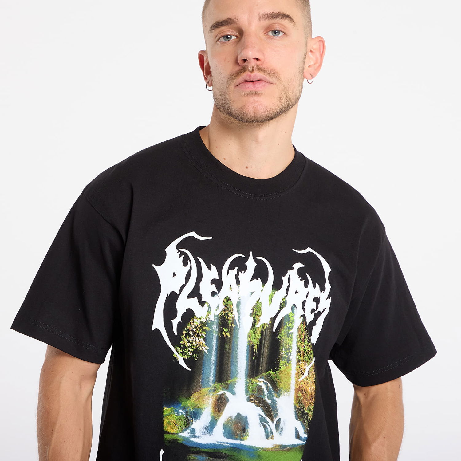 Тениска Pleasures Pond Graphic T-Shirt Черно | P25F071-BLACK, 1