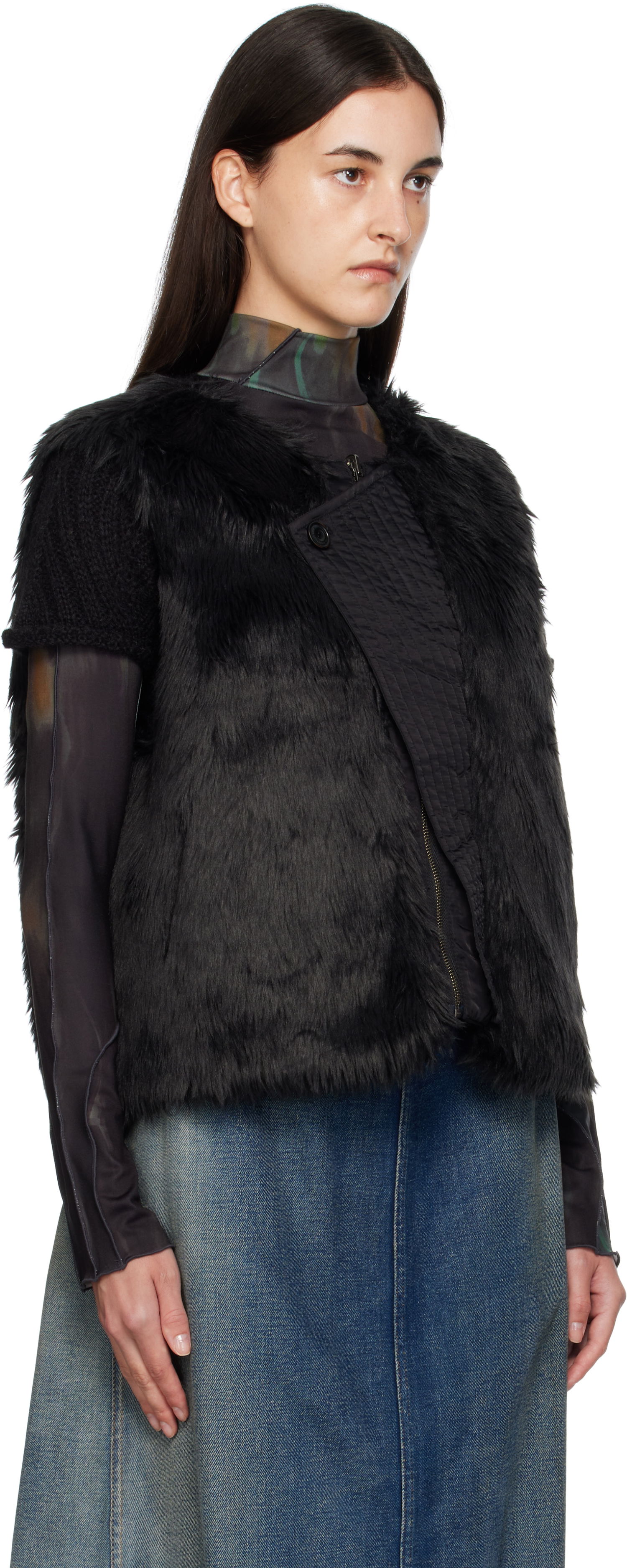 Жилетка Andersson Bell Andersson Bell Reversible Faux-Fur Vest Черно | awa723u, 1