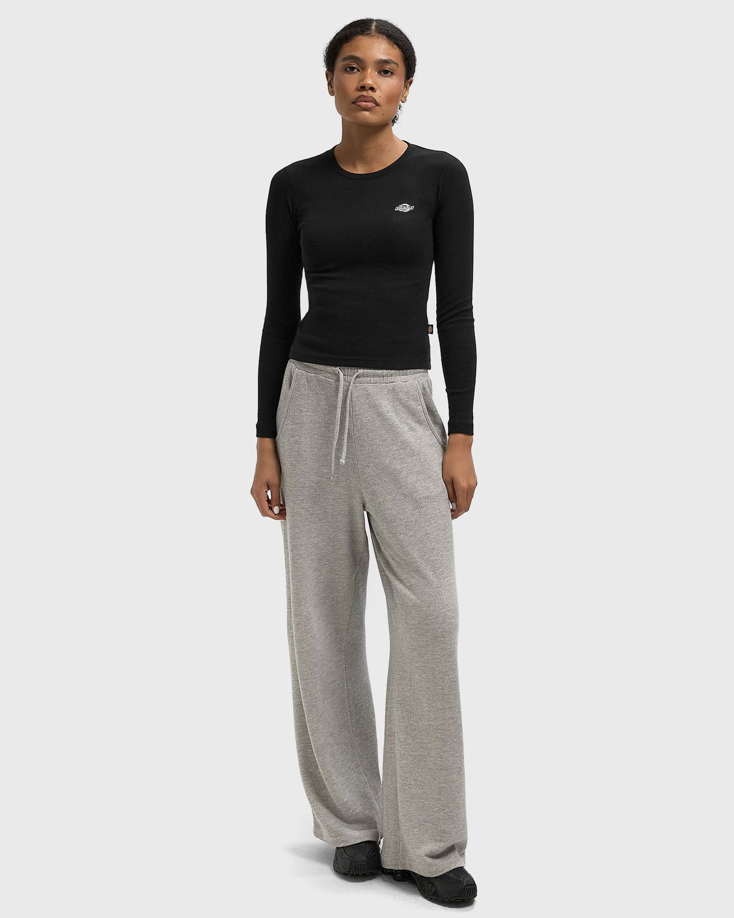 Тениска Dickies Gladeville Ribbed Long Sleeve T-Shirt Черно | DK0A87QABLK1, 0