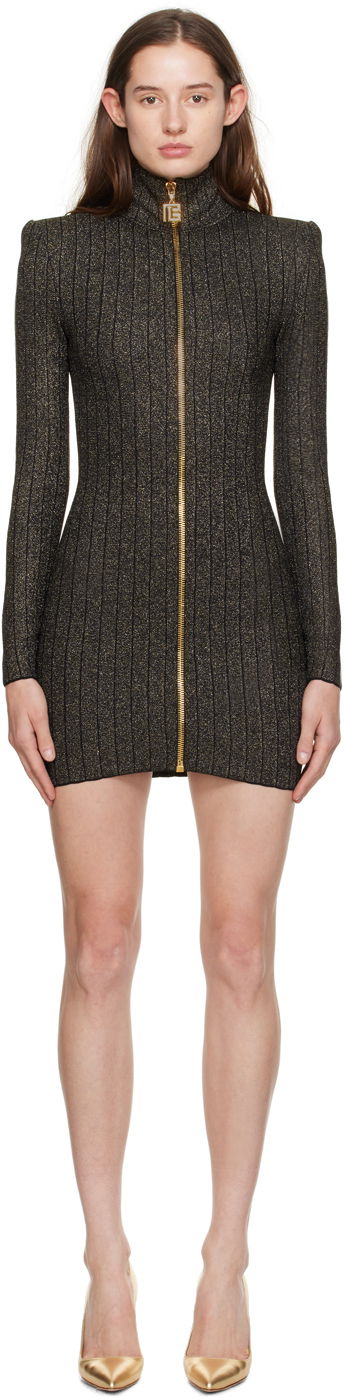 Pокля Balmain Zip Dress Черно | BF2R8393KF12, 0