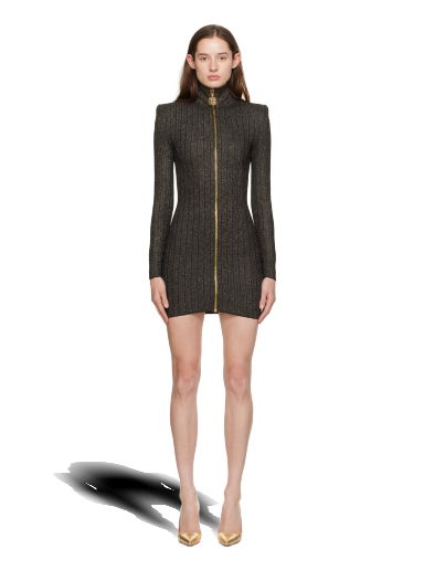 Pокля Balmain Zip Dress Черно | BF2R8393KF12