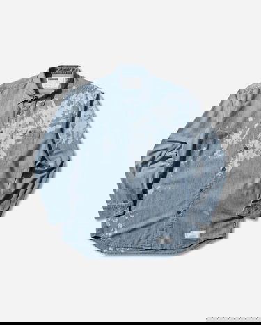 Риза Neighborhood Garment Bleach Chambray Longsleeve Shirt Синьо | 252ARNH-SHM02 INDIGO, 0