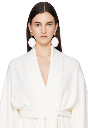 Обеци Moschino Moschino Eggs Pendant Earrings Бяло | 25171A910684341006, 2
