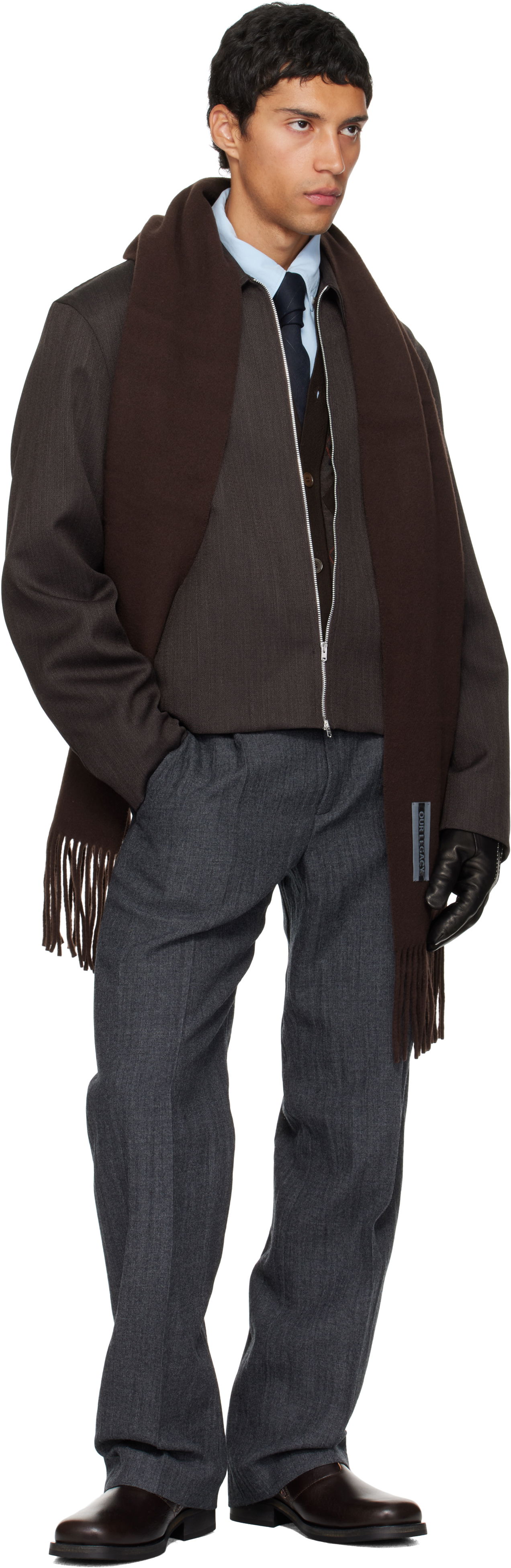 Шал OUR LEGACY Our Legacy Estate Scarf Кафяво | A4258ECD, 1
