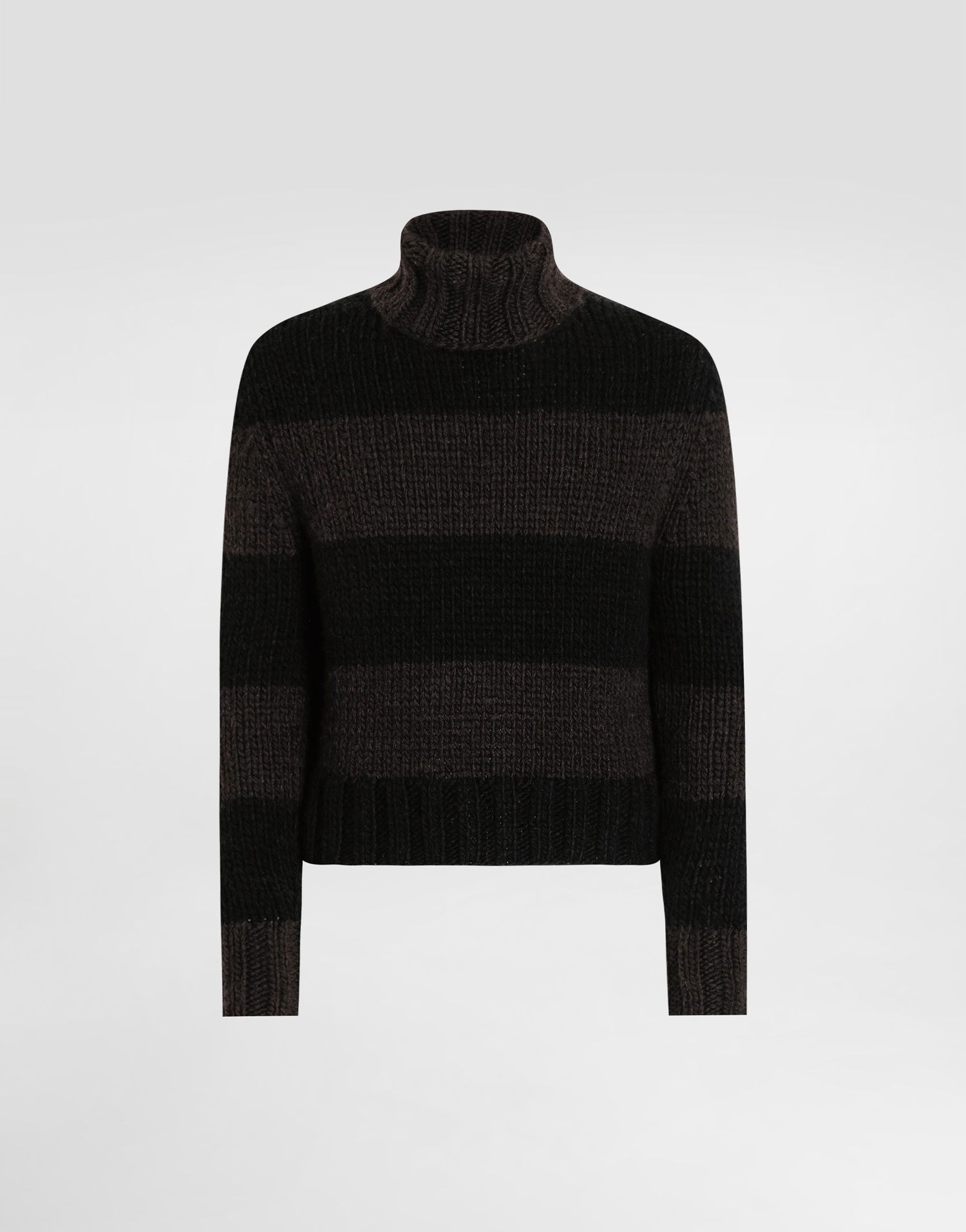 Пуловер Dolce & Gabbana Dolce & Gabbana Wool Blend Striped Turtleneck Sweater Черно | GXW68TJGMBPN9869, 0