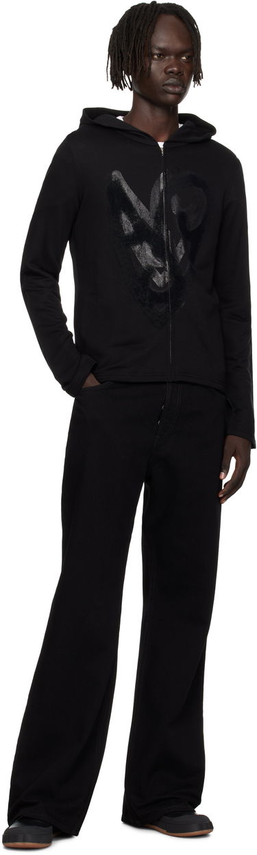 Суитчър Acne Studios Acne Studios Heart Logo Zip Hoodie Черно | CI0201-, 3