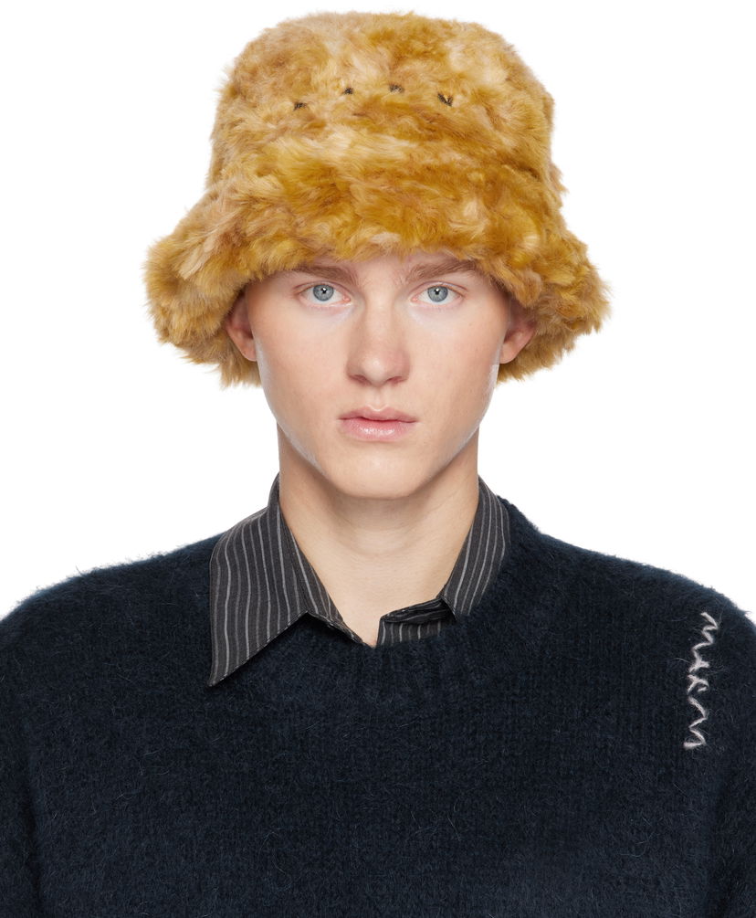 Шапка Marni Long-Hair Jacquard Bucket Hat Кафяво | CLMC0055SU UTA121