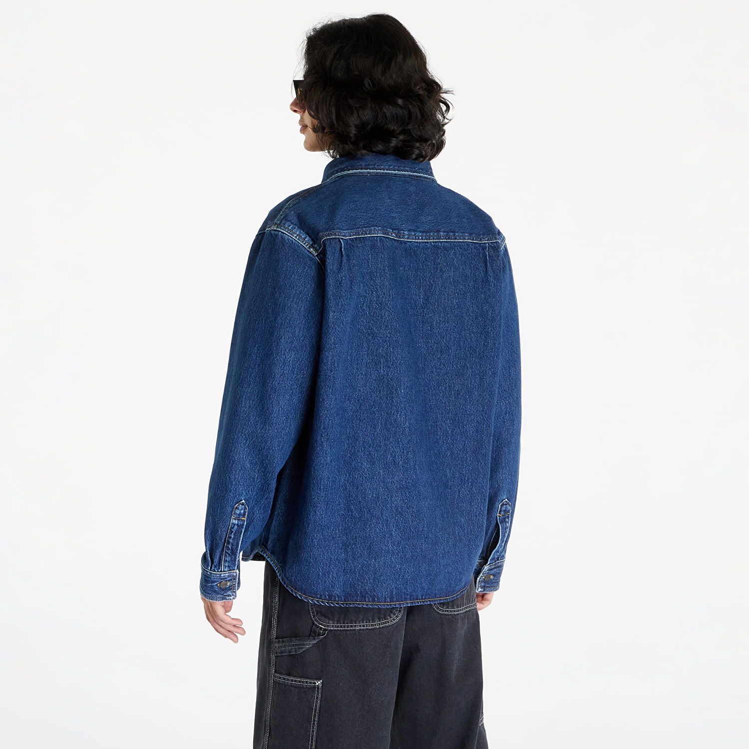 Яке Carhartt WIP Manny Shirt Jacket "Blue Stone Washed" Тъмно синьо | I032705_01_06, 1