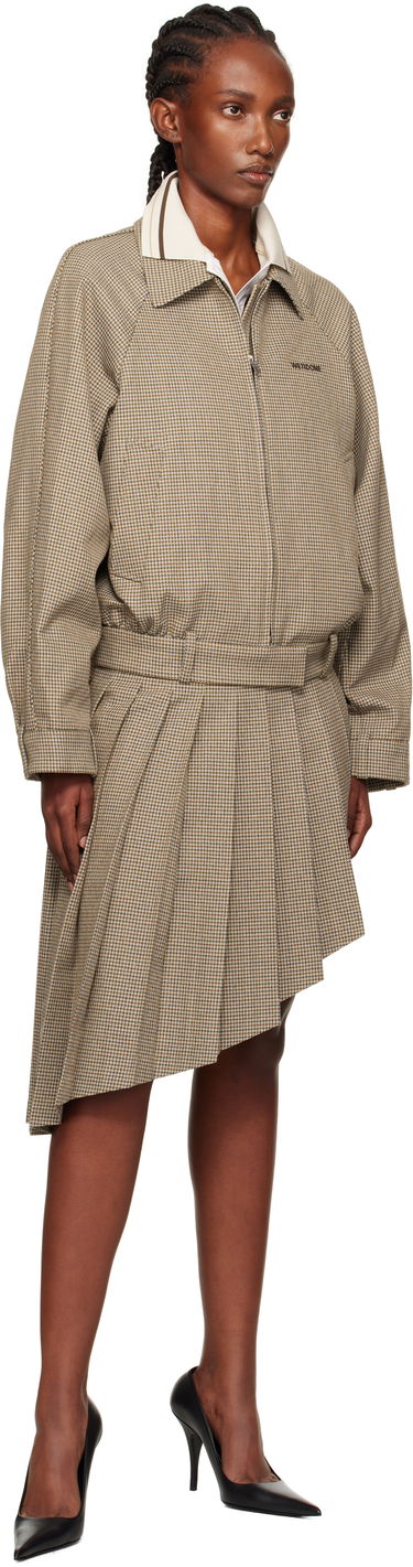 Пола We11done We11done Asymmetric Checked Midi Skirt Кафяво | WD-SK2-25-276-W-BG, 3