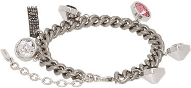 Гривна We11done We11done Charm Bracelet with Crystals and Stones Металик | WD-AJ2-24-545-U-SV, 1