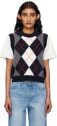 A.P.C. Pia Argyle Sleeveless Sweater Vest