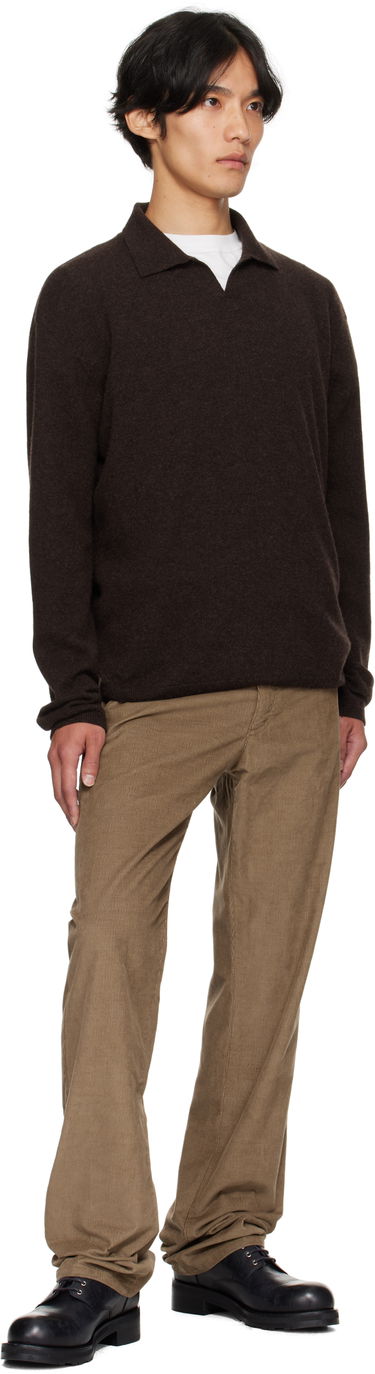 Пуловер The Row The Row Franz Knit Polo Кафяво | 1015-Y556, 3