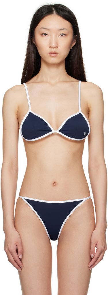 Бански Sporty & Rich Sporty & Rich Kate Bikini Top Тъмно синьо | SM004620302BL106, 0