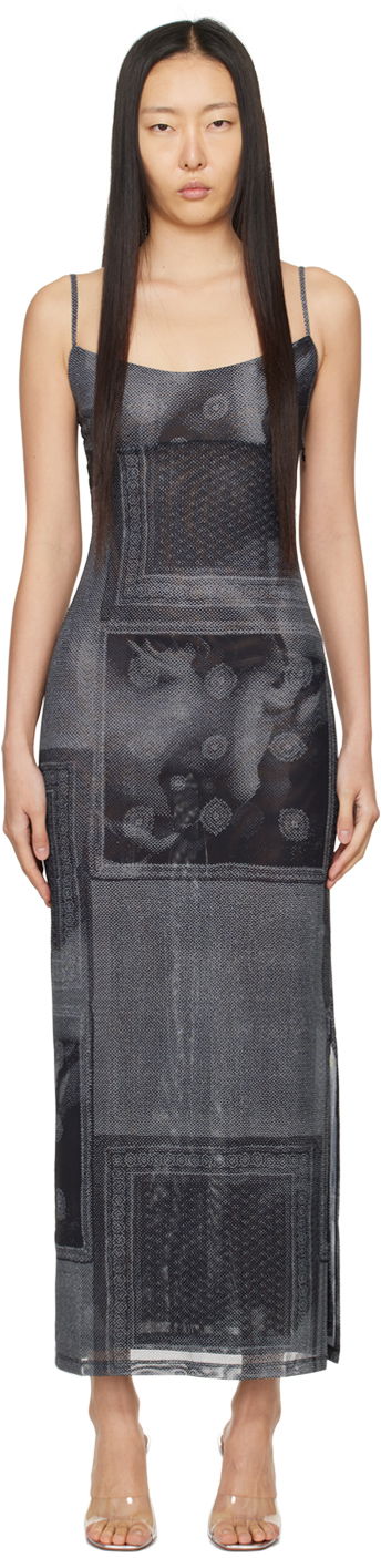 Pокля Miaou Miaou Thais Print Maxi Dress Черно | 5019PM1SCI, 0
