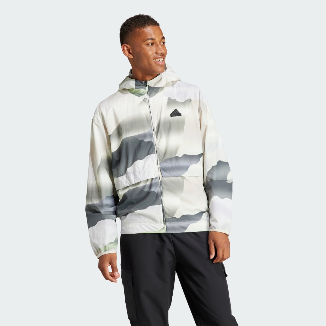 Суитчър adidas Performance adidas Sportswear City Escape Full-Zip Бяло | IN3707, 0