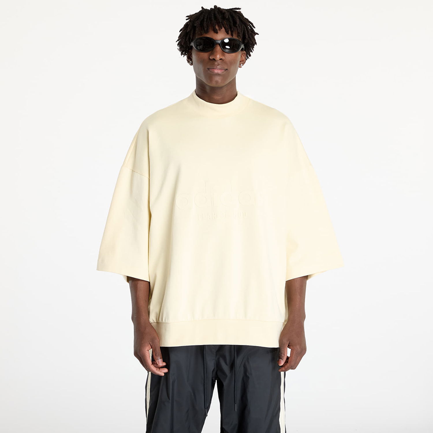 Тениска adidas Originals Fear Of God Athletics x Logo 3/4 Tee Pale Yellow Жълто | IS6840, 0