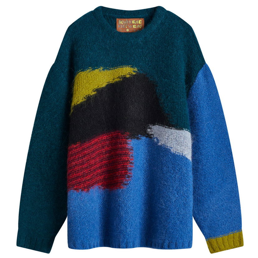 Пуловер Brain Dead Box Knit Jumper Blue Large Синьо | W24O12004047-BL