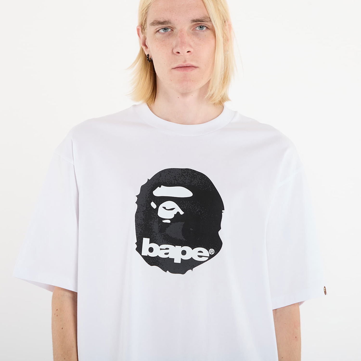 Тениска BAPE Ape Head Relaxed Fit Tee S Бяло | 001TEL801307MWHT, 1