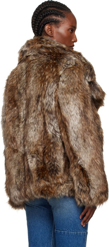 Яке Maison Margiela MM6 Maison Margiela Hook-Eye Faux-Fur Jacket Кафяво | S52AM0326 M35464, 2