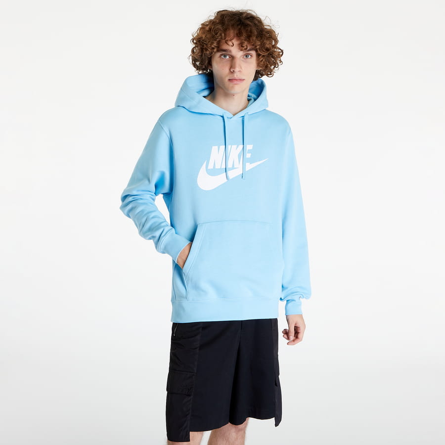 Суитчър Nike Sportswear Club Fleece Graphic Pullover Hoodie Синьо | BV2973-499, 0