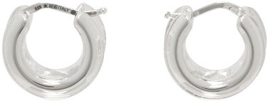 Обеци Bottega Veneta Watch Hoop Earrings Сиво | 775077V5070, 0