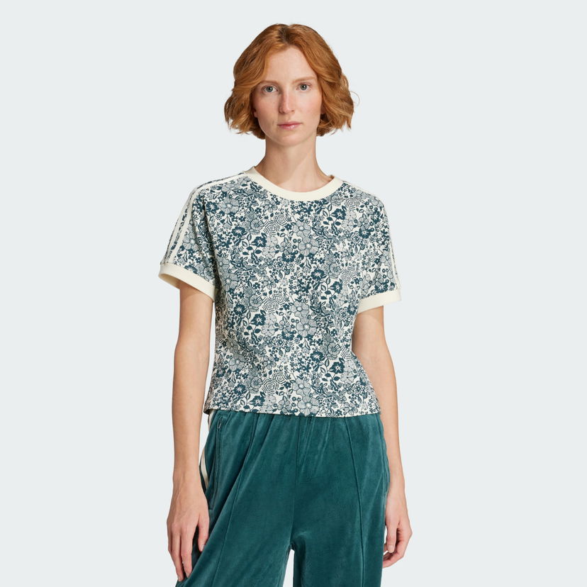 Тениска adidas Originals adidas Originals x Liberty London AOP Cali T-Shirt Бяло | JX0462
