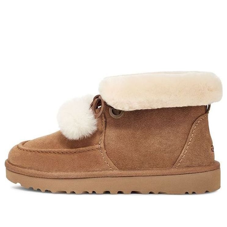 Кецове и обувки UGG Kyrina Bow Pom Suede Boots Кафяво | 1125390-CHE
