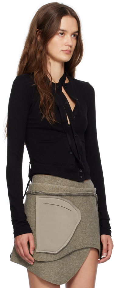 Пуловер Ottolinger Ottolinger Double Closure Knit Cardigan Черно | 107-600207-05, 1