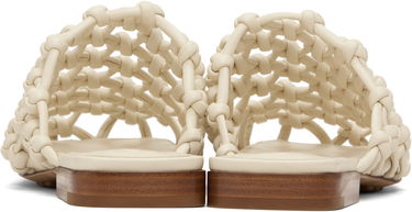 Кецове и обувки Bottega Veneta Bottega Veneta Supple Lambskin Flat Sandals Бяло | 827669 V3H60, 1