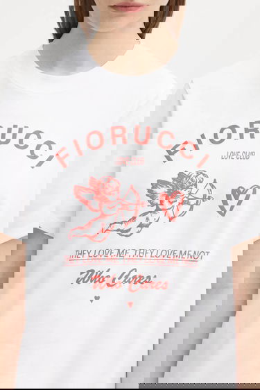 Тениска Fiorucci Fiorucci Cupid Love Club Print Regular Fit T-Shirt Бяло | W02FPTSH428CJ01WH01, 3