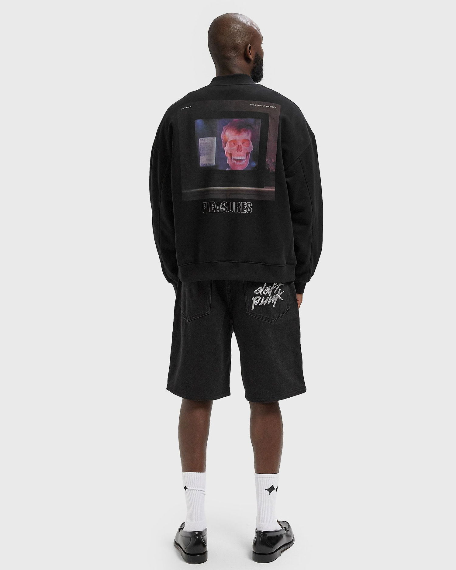 Суитчър Pleasures Daft Punk Primetime Quarter Zip Sweatshirt Черно | P25DP006-BLACK, 1