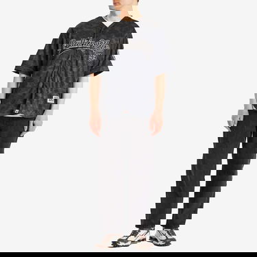 Фланелка BAPE Bathing Ape Camo Baseball Jersey Черно | 001SRL301003M-BLK, 4
