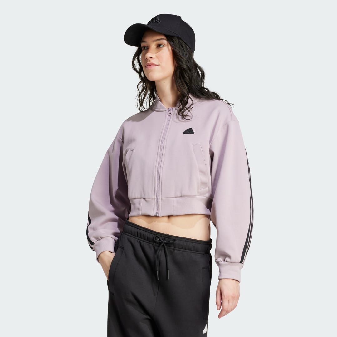 Яке бомбър adidas Performance Sportswear Future Icons 3-Stripes Bomber Jacket Лилаво | IS3652, 0