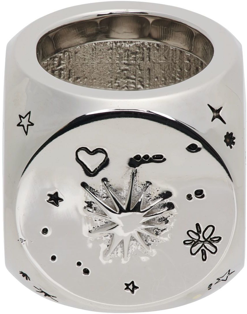 Пръстен We11done We11done Logo & Graphic Ring Металик | WD-AJ1-22-716-U-SV, 0