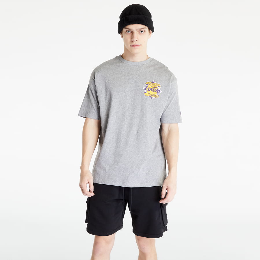 Тениска New Era LA Lakers NBA Championship Oversized T-Shirt Сиво | 60332201, 1