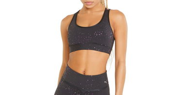 Сутиен Puma Stardust Mid Impact Printed Sports Bra Черно | 52137201, 1