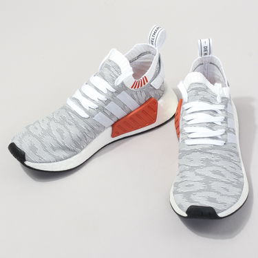 Кецове и обувки adidas Originals NMD_R2 Primeknit "Running White" Сиво | BY9410, 2