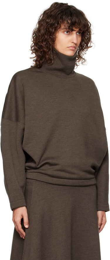 Пуловер LEMAIRE Lemaire High Neck Sweatshirt Кафяво | TO1286 LJ1020, 1