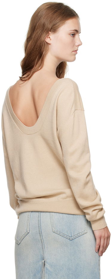 Пуловер We11done Deep V-Neck Sweater Бежово | WD-KT2-24-642-W-BG, 2