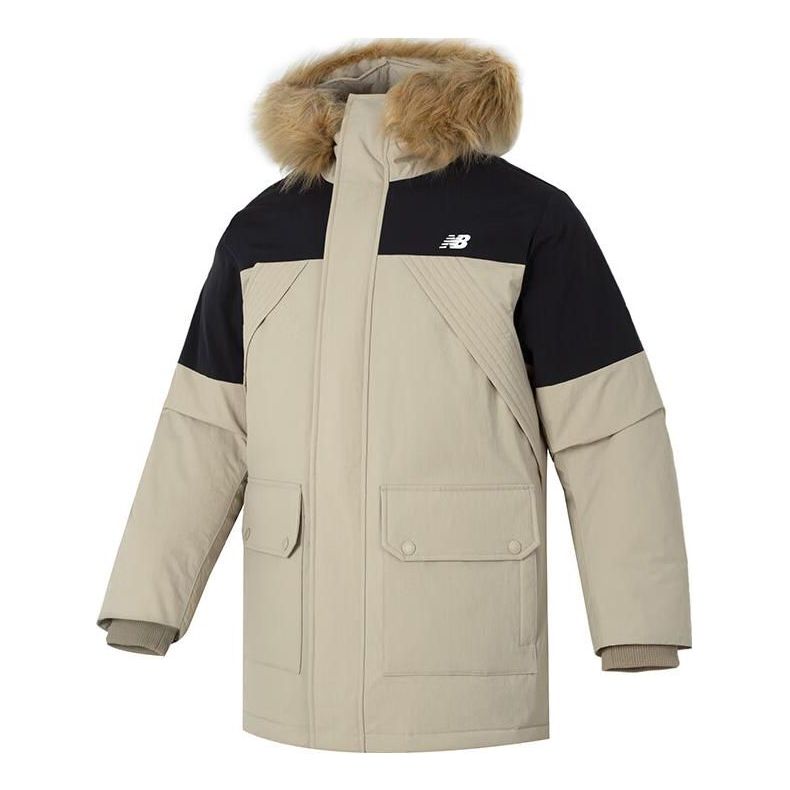 Пухо яке New Balance Warm Hooded Down Jacket Бежово | AMJ34323-SOT, 0