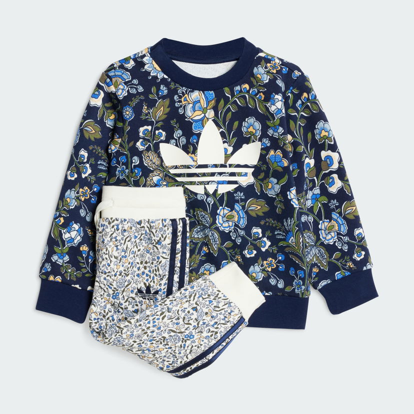 Комплект adidas Originals adidas Originals x Liberty London Crew Set Тъмно синьо | JY3019
